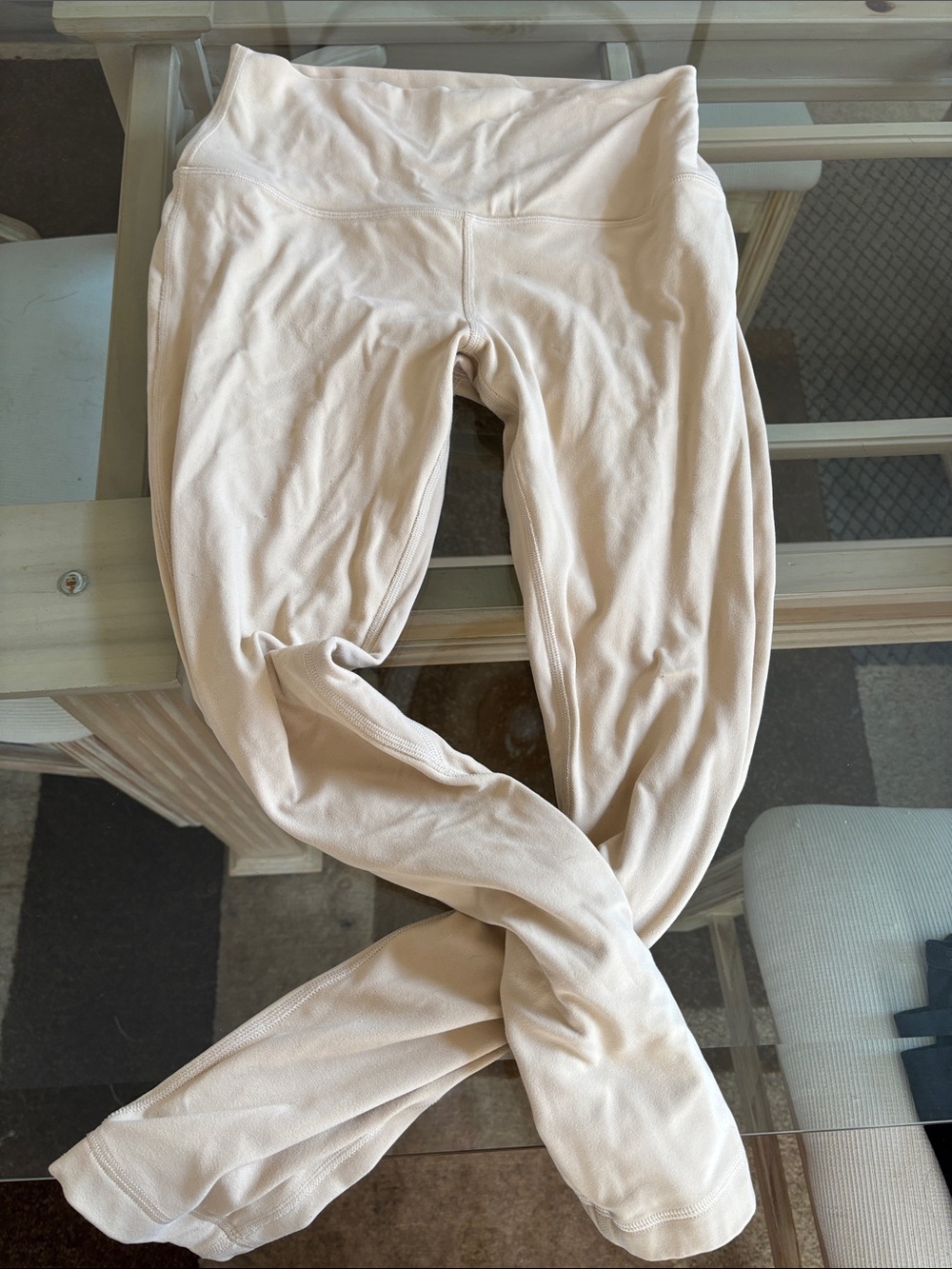 lululemon athletica Light Beige/Off-White Leggings